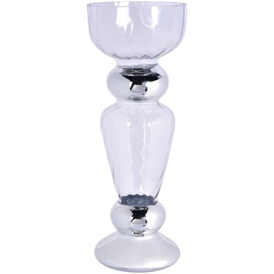 Portavela Decorativo Clemont Silver Grande