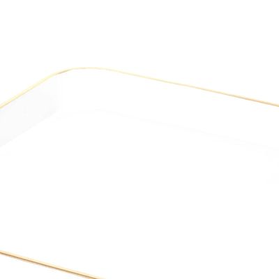 Imagen 2 del producto Bandeja Decorativa Chicago Cuadrada Blanca