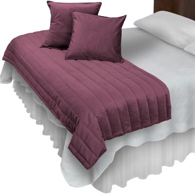 Piecera Con Fundas Velvet Palo Rosa Reversible