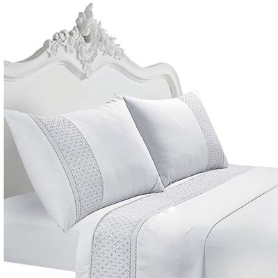 Juego de Sabanas T180 Broderie Blanco King