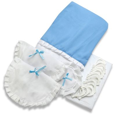 Imagen 2 del producto Juego de Cortina para Baño Celeste 5 Piezas sin Forro