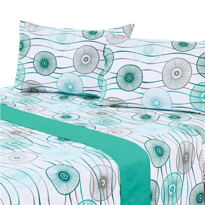 Juego de Sabanas T144 Umbrella Turquesa Superking