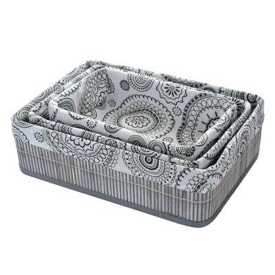 Set de Canastas Antonia Gris 3 Piezas