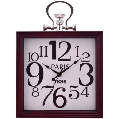 Reloj Mural Decorativo Basilea Caoba