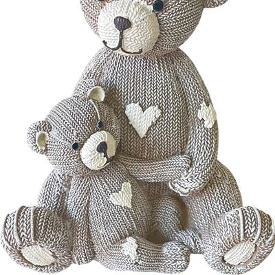 Imagen 2 del producto Alcancia Decorativa Ositos Family Tejido Gris