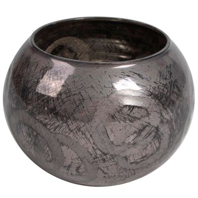 Portavela Decorativo Greta Grafito Pequeña