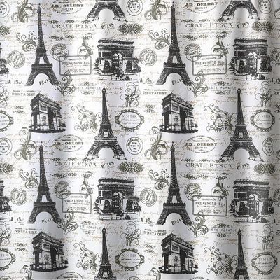 Imagen 2 del producto Cortina para Baño Diseño Postales con Forro