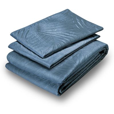 Imagen 2 del producto Quilt Liso Velvet Ibiza Petroleo 1,5 Pzas