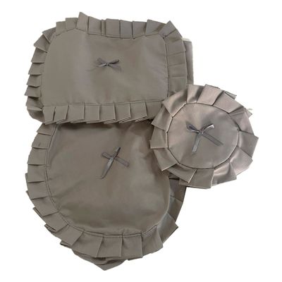 Imagen 2 del producto Juego Cortina Recogida para Baño Lisa Gris Perla