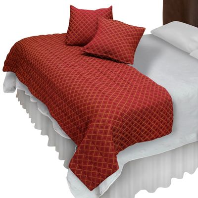 Imagen 1 del producto Piecera Con Fundas Sk Rombos Burdeo Reversible