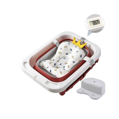 Imagen 2 del producto Bañera Plegable Bebé Con Termometro Asiento y Mas Rojo BABYMINE