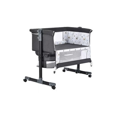 Imagen 2 del producto Cuna Colecho Mecedora Con Ruedas Gris Babymine