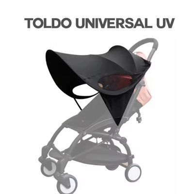 Imagen 2 del producto Toldo UV Para Coches de Bebé Universal Negro – BABYMINE