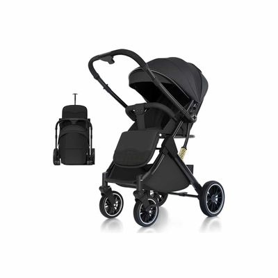 Coche de Paseo Maleta Compacto Reversible Negro BABYMINE