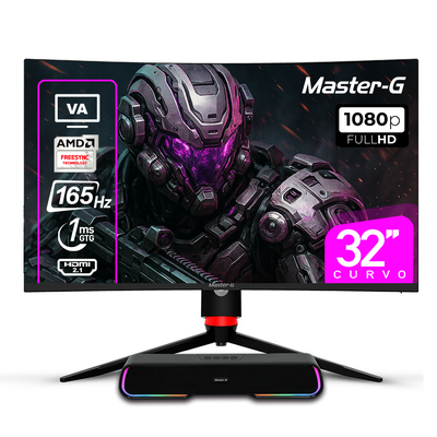 Pack Monitor Gamer 32"" Curvo FHD 1080 VA 165hz + Soundbar BT