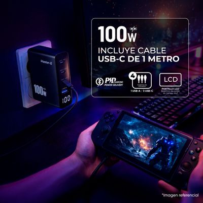 Imagen 2 del producto Cargador Portátil Carga Rápida 100w + Cable USB-C Master-G