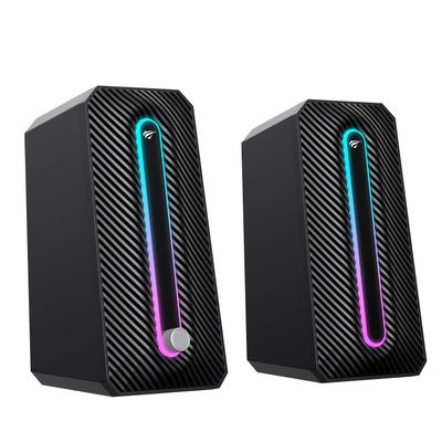 Par de Parlantes Gamer para PC RGB 10W SK216 Negros Havit