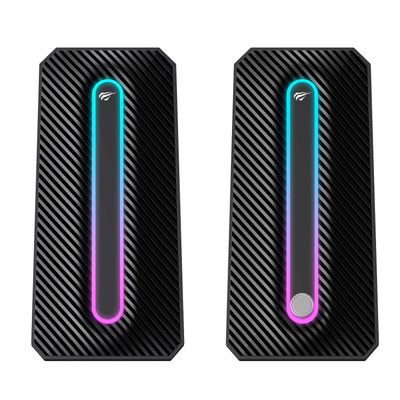Imagen 2 del producto Par de Parlantes Gamer para PC RGB 10W SK216 Negros Havit