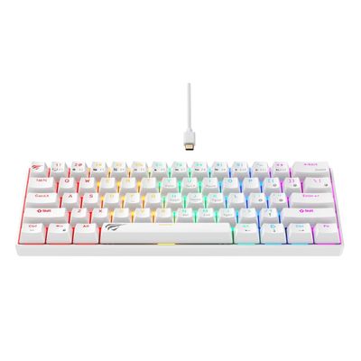 Imagen 2 del producto Teclado Gamer Mecánico Luces RGB KB903L Havit Blanco