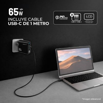Imagen 2 del producto Cargador Portátil Carga Rápida 65w + Cable USB-C Master-G
