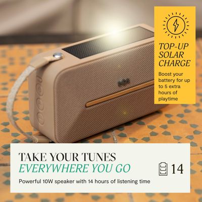 Imagen 2 del producto Parlante Bluetooth 5.3 Waterproof Rise Up Solar Cream Marley