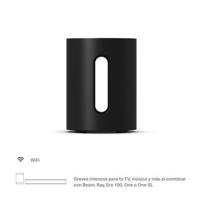 Imagen 2 del producto Subwoofer Sonos Wifi Mini Wireless Negro