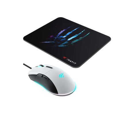 Imagen 2 del producto Kit Mouse Gamer 7200 DPI RGB + Mousepad 250x210x2mm MS1037CM