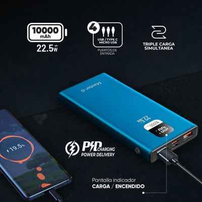 Imagen 2 del producto Batería Externa Power Bank 10000 Mah 22.5W UCP10LPD