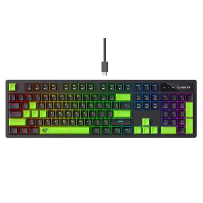 Teclado Gamer Mecánico Luces RGB KB893L Havit Negro