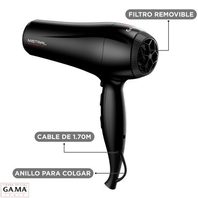 Imagen 2 del producto Secador De Pelo Gama Mistral Tourmaline Ion 2200 Watts