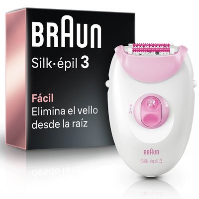 Depiladora Eléctrica Braun Silk Épil 3 Rosada