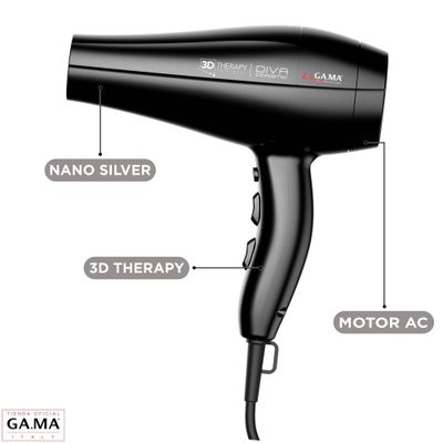 Imagen 2 del producto Secador Profesional Gama Diva Ceramic Ion 3d Motor Ac