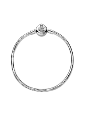 Brazalete en Plata Momentos Brillante Corona O