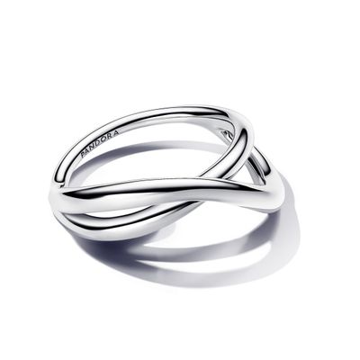 Anillo Infinito Forma Orgánica en Plata