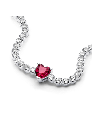 Imagen 2 del producto Brazalete Tenis Corazón Brillante Rojo