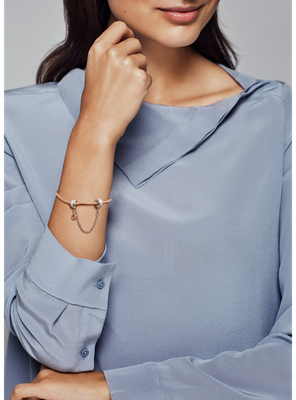 Imagen 2 del producto Cadena de Seguridad en Rose y Plata Corona O Colgante