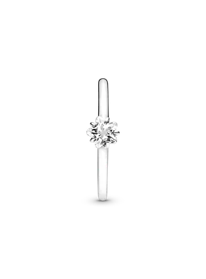 Anillo en Plata Solitario de Estrella Brillante Celestial