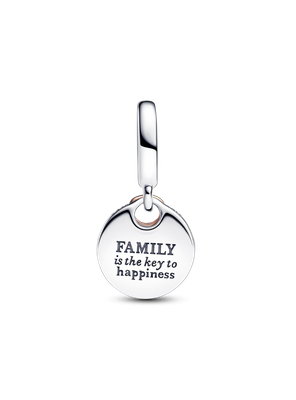 Imagen 2 del producto Dije Colgante en Plata y Rose Llave de la Felicidad dos Tonos