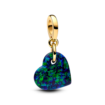 Imagen 1 del producto Dije enShine Corazon Verde Opalescente Opalo Verde Azul