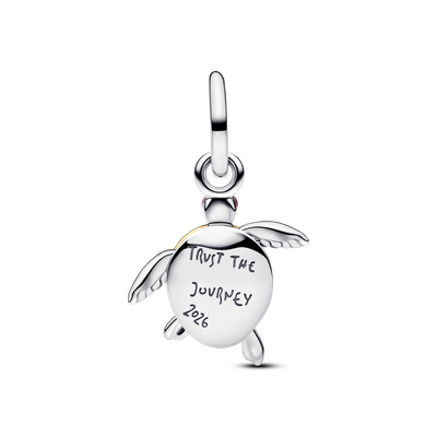 Imagen 2 del producto Charm Tortuga Marina Rosa con Diamante Cultivado