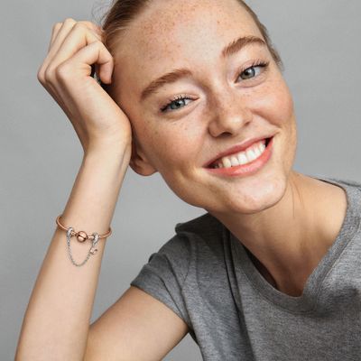 Imagen 2 del producto Cadena de Seguridad Plata y Oro Rosa 14k Corazon Familiar 