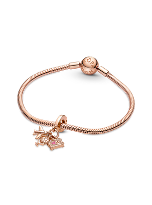 Imagen 2 del producto Charm Avión, Globo y Maleta Recubriiento Oro Rosa 14K