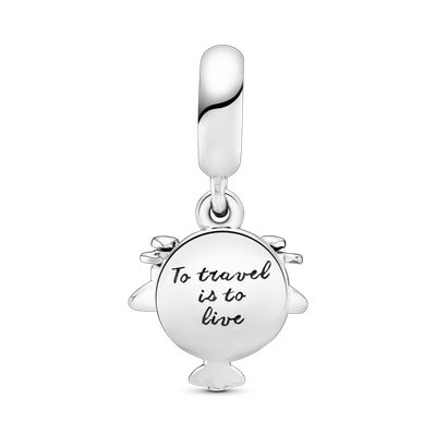 Imagen 2 del producto Dije en Plata Avion con Helices Esmalte Blanco y Azul