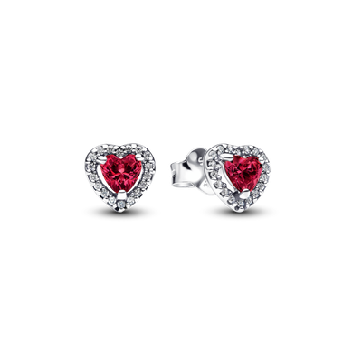 Imagen 1 del producto Aretes de Botón Corazón Rojo Elevado