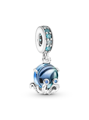 Charm Colgante Pulpo Tierno de Cristal Murano