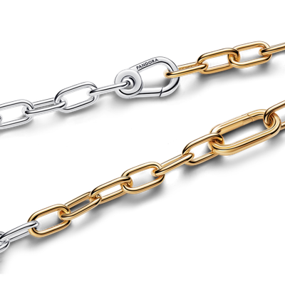 Imagen 2 del producto Collar de Cadena de Eslabones en Dos Tonos