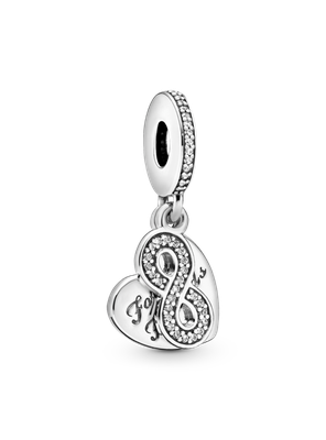 Dije en Plata Amigas por Siempre Circonia Cúbica Clara