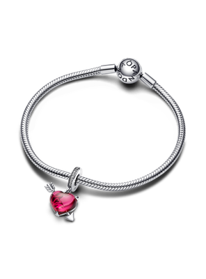 Imagen 2 del producto Charm Colgante de Cristal de Murano Corazón Rojo y Flecha