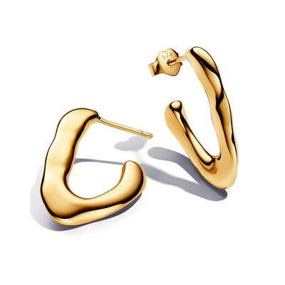 Imagen 2 del producto Aretes de Aro Abierto Organico en Forma de V