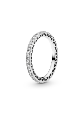 Imagen 2 del producto Anillo en plata Corazones Pandora con circonias claras  
